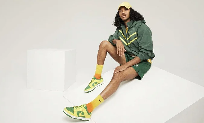 Кроссовки Nike Dunk Low Reverse Brazil Apple Green/Yellow Strike White