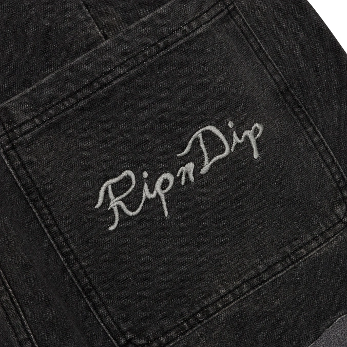 Джинсы RIPNDIP Space Garden Pants Black Vintage Wash